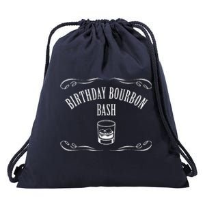 Birthday Bourbon Bash Featuring Whiskey Glass Drawstring Bag