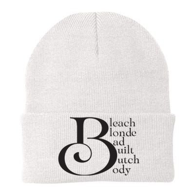 Bleach Blond Bad Built Butch Body Knit Cap Winter Beanie