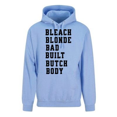 Bleach Blonde Bad Built Butch Body Unisex Surf Hoodie