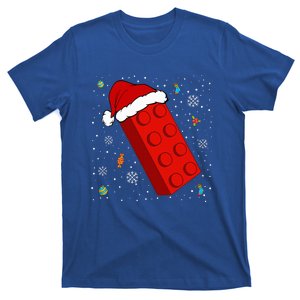 Block Brick Building Santa Xmas Christmas Master Builder  T-Shirt