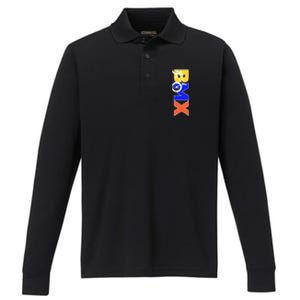 BMX Bike Performance Long Sleeve Polo