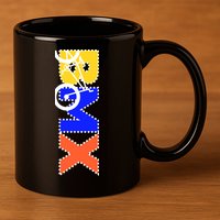 BMX Bike 11oz C Handle Ceramic Mug