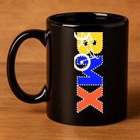 BMX Bike 11oz C Handle Ceramic Mug