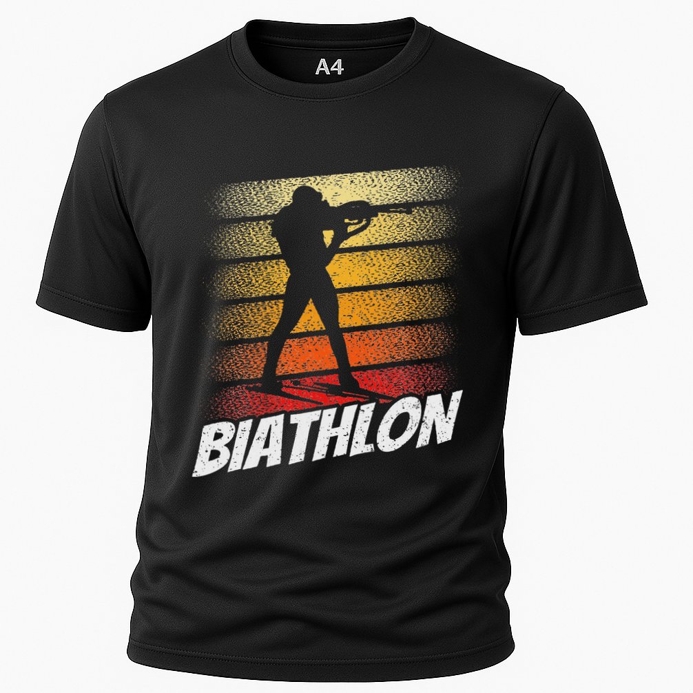 Biathlon Biathlete Biathlons Sports Cooling Performance Crew T-Shirt