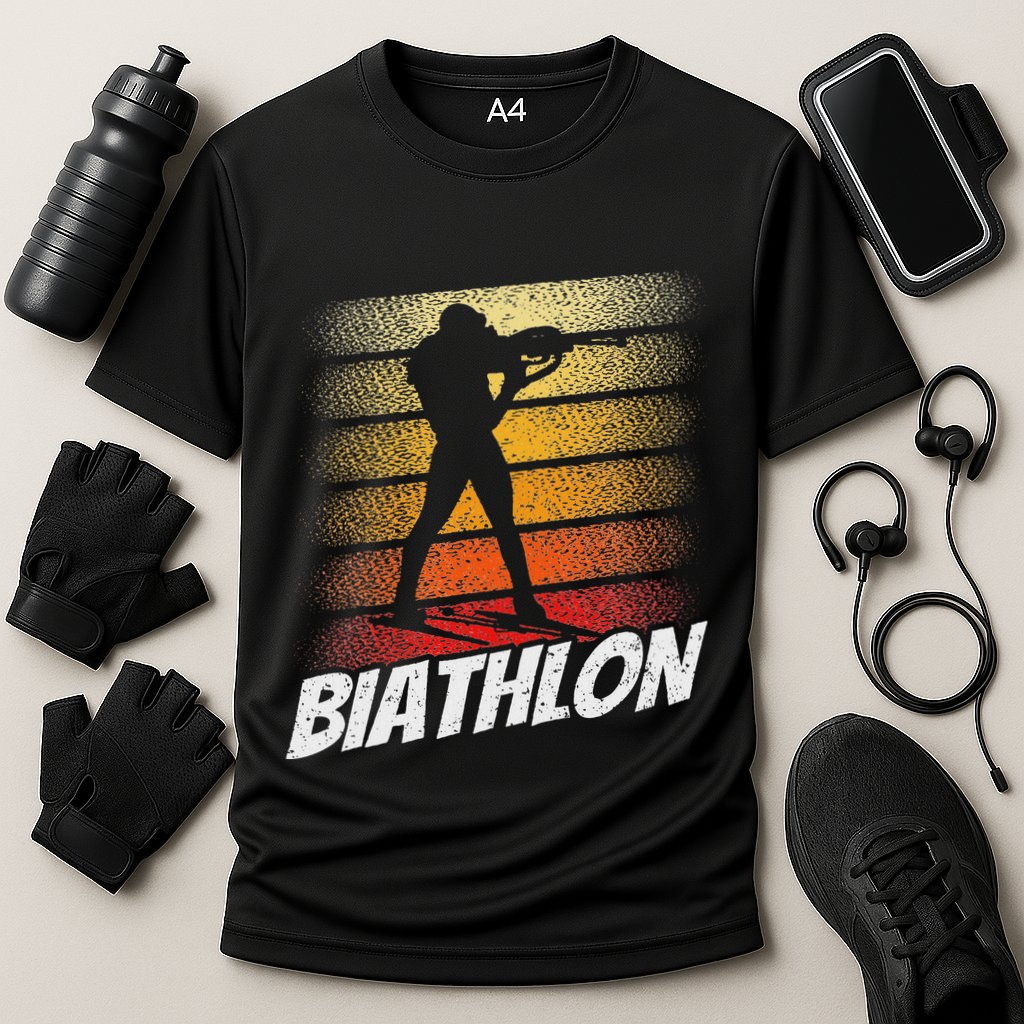 Biathlon Biathlete Biathlons Sports Cooling Performance Crew T-Shirt