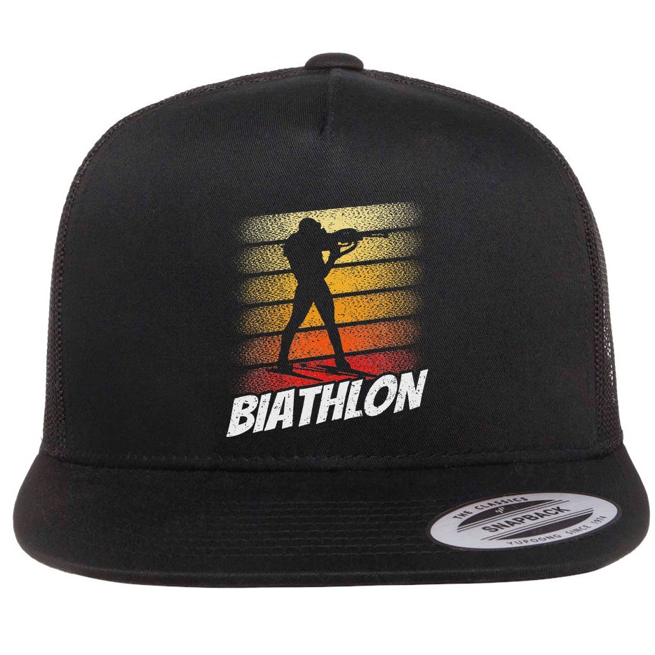 Biathlon Biathlete Biathlons Sports Flat Bill Trucker Hat