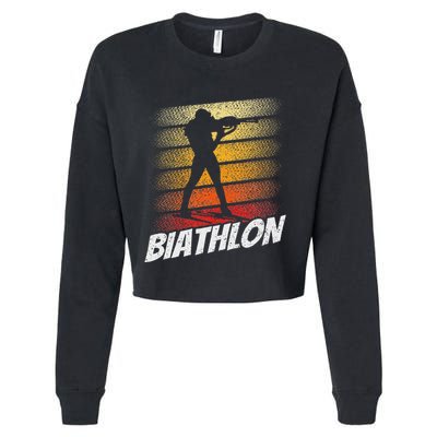 Biathlon Biathlete Biathlons Sports Cropped Pullover Crew