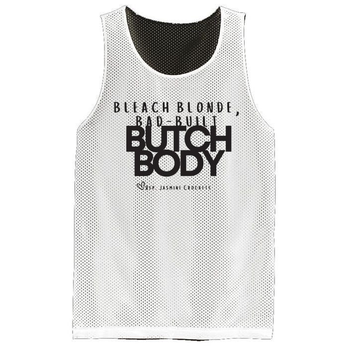 Bleach Blond Bad Built Butch Body Mesh Reversible Basketball Jersey Tank