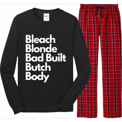 Bleach Blond Bad Built Butch Body Long Sleeve Pajama Set