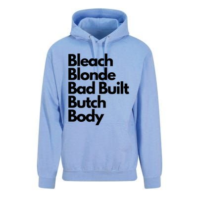 Bleach Blond Bad Built Butch Body Unisex Surf Hoodie