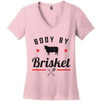 Bbq Body By Brisket Grilling Or Smoking Meat Women's V-Neck T-Shirt