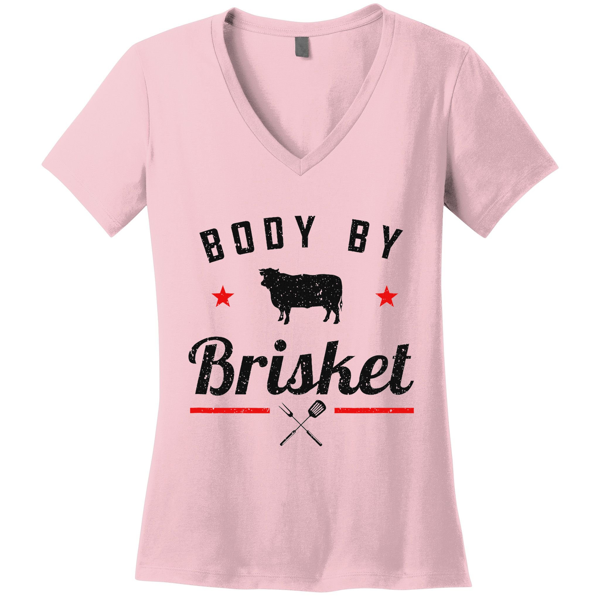 Bbq Body By Brisket Grilling Or Smoking Meat Women's V-Neck T-Shirt