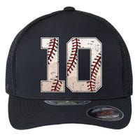 Baseball Birthday Boy Ten 10 Years Old 10th Bday Party Flexfit Unipanel Trucker Cap