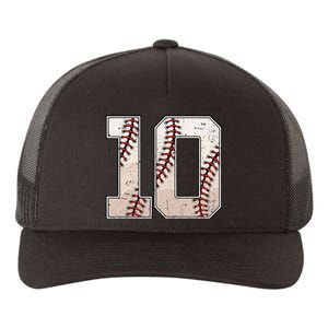 Baseball Birthday Boy Ten 10 Years Old 10th Bday Party Yupoong Adult 5-Panel Trucker Hat