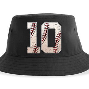 Baseball Birthday Boy Ten 10 Years Old 10th Bday Party Sustainable Bucket Hat