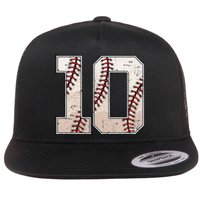 Baseball Birthday Boy Ten 10 Years Old 10th Bday Party Flat Bill Trucker Hat