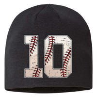 Baseball Birthday Boy Ten 10 Years Old 10th Bday Party Sustainable Beanie