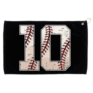 Baseball Birthday Boy Ten 10 Years Old 10th Bday Party Grommeted Golf Towel