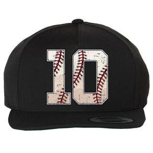 Baseball Birthday Boy Ten 10 Years Old 10th Bday Party Wool Snapback Cap