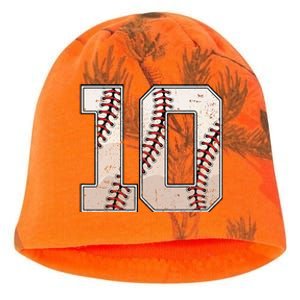 Baseball Birthday Boy Ten 10 Years Old 10th Bday Party Kati - Camo Knit Beanie