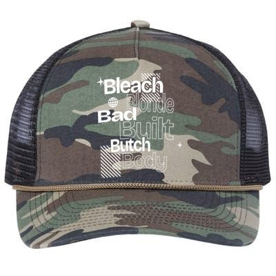 Bleach Blonde Bad Built Butch Body Retro Rope Trucker Hat Cap