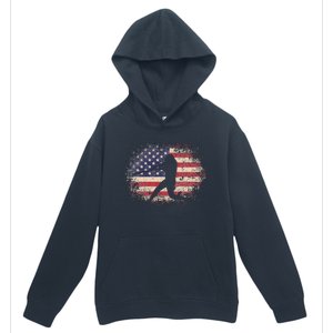 Baseball Bat Ball 4th of July Christmas Gift American Flag Urban Pullover Hoodie