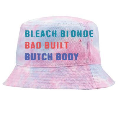 Bleach Blonde Bad Built Butch Bod Tie-Dyed Bucket Hat