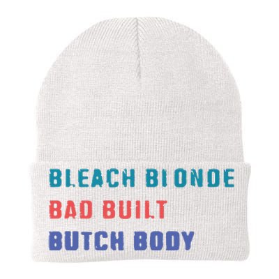 Bleach Blonde Bad Built Butch Bod Knit Cap Winter Beanie