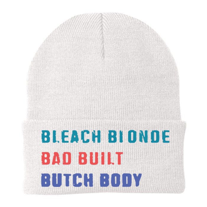 Bleach Blonde Bad Built Butch Bod Knit Cap Winter Beanie