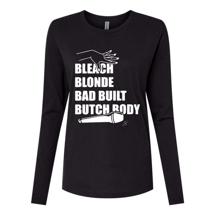 Bleach Blonde Bad Built Butch Body Womens Cotton Relaxed Long Sleeve T-Shirt