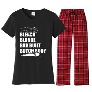 Bleach Blonde Bad Built Butch Body Women's Flannel Pajama Set