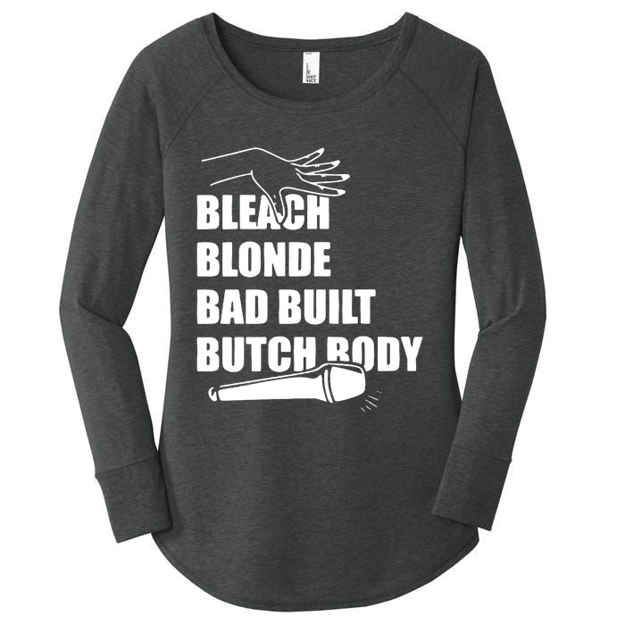 Bleach Blonde Bad Built Butch Body Women's Perfect Tri Tunic Long Sleeve Shirt