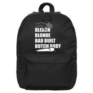 Bleach Blonde Bad Built Butch Body 16 in Basic Backpack