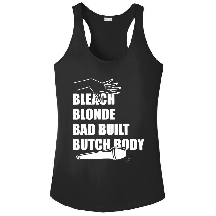 Bleach Blonde Bad Built Butch Body Ladies PosiCharge Competitor Racerback Tank