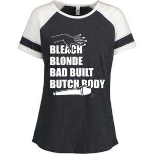 Bleach Blonde Bad Built Butch Body Enza Ladies Jersey Colorblock Tee