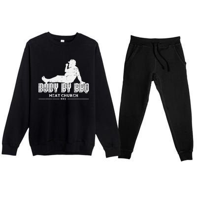 Body By Bbq Funny Barbecue Grill Meat Lover Premium Crewneck Sweatsuit Set