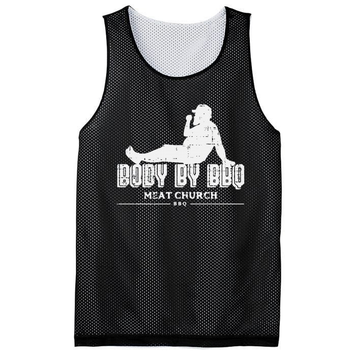 Body By Bbq Funny Barbecue Grill Meat Lover Mesh Reversible Basketball Jersey Tank