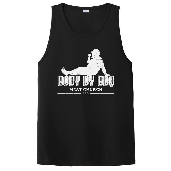 Body By Bbq Funny Barbecue Grill Meat Lover PosiCharge Competitor Tank