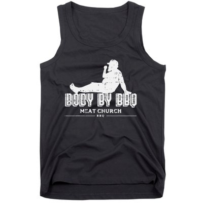 Body By Bbq Funny Barbecue Grill Meat Lover Tank Top