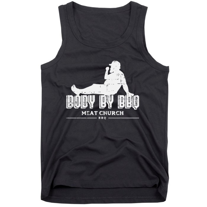 Body By Bbq Funny Barbecue Grill Meat Lover Tank Top