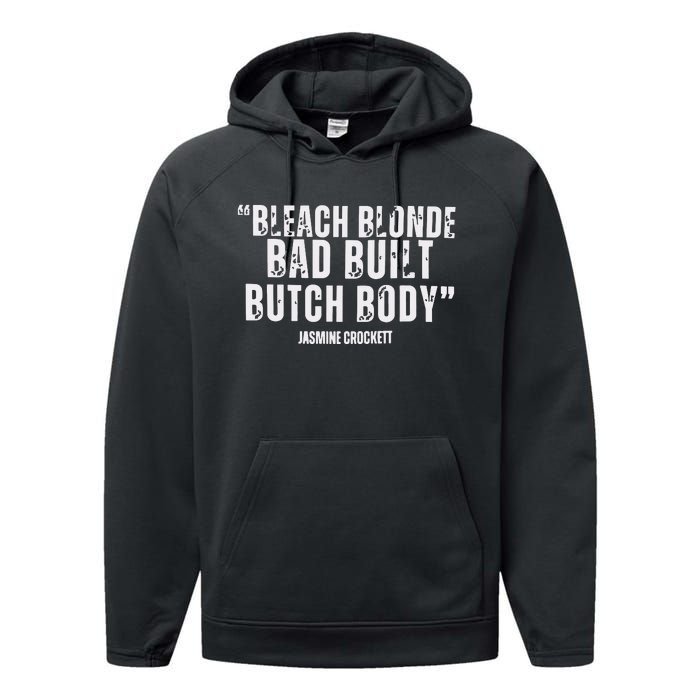 Bleach Blonde Bad Built Butch Body Performance Fleece Hoodie