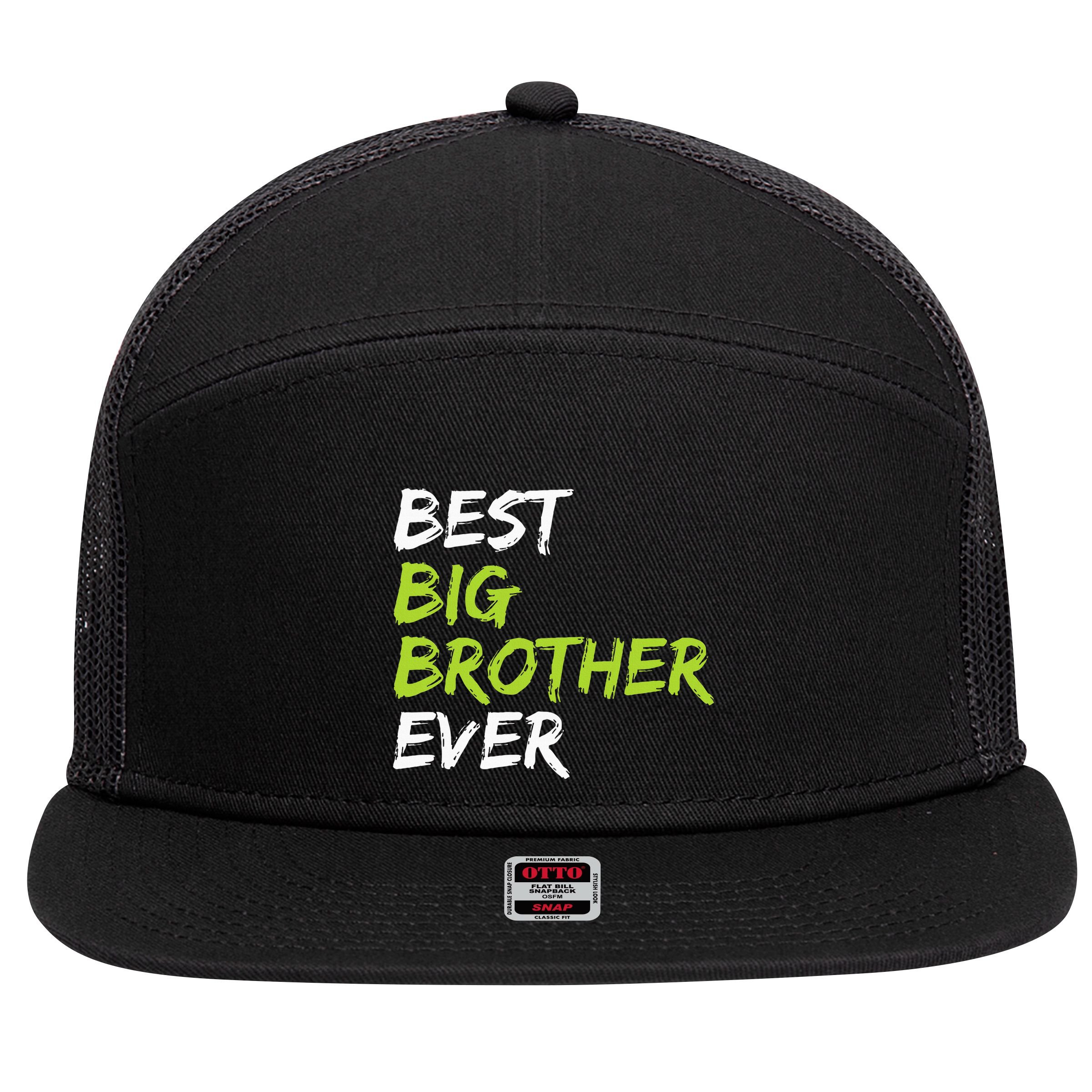 Best Big Brother Ever 7 Panel Mesh Trucker Snapback Hat