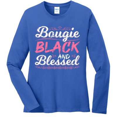 Bougie Black Blessed Dope Boujee Melanin Christmas Gift Tee Cute Gift Ladies Long Sleeve Shirt