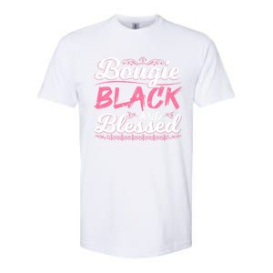 Bougie Black Blessed Dope Boujee Melanin Christmas Gift Tee Cute Gift Softstyle CVC T-Shirt