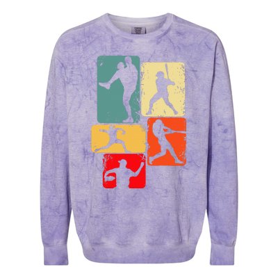 Baseball Batter Colorblast Crewneck Sweatshirt