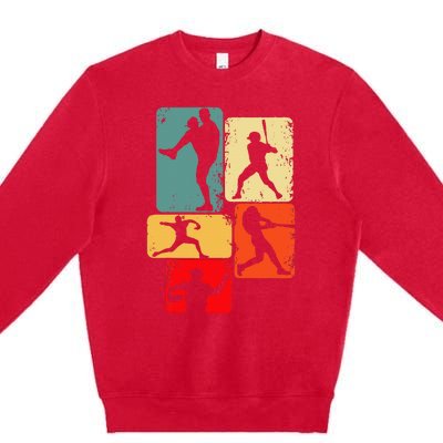 Baseball Batter Premium Crewneck Sweatshirt