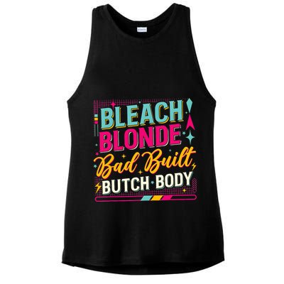 Beach Blonde Bad Built Butch Body Funny Council Ladies PosiCharge Tri-Blend Wicking Tank