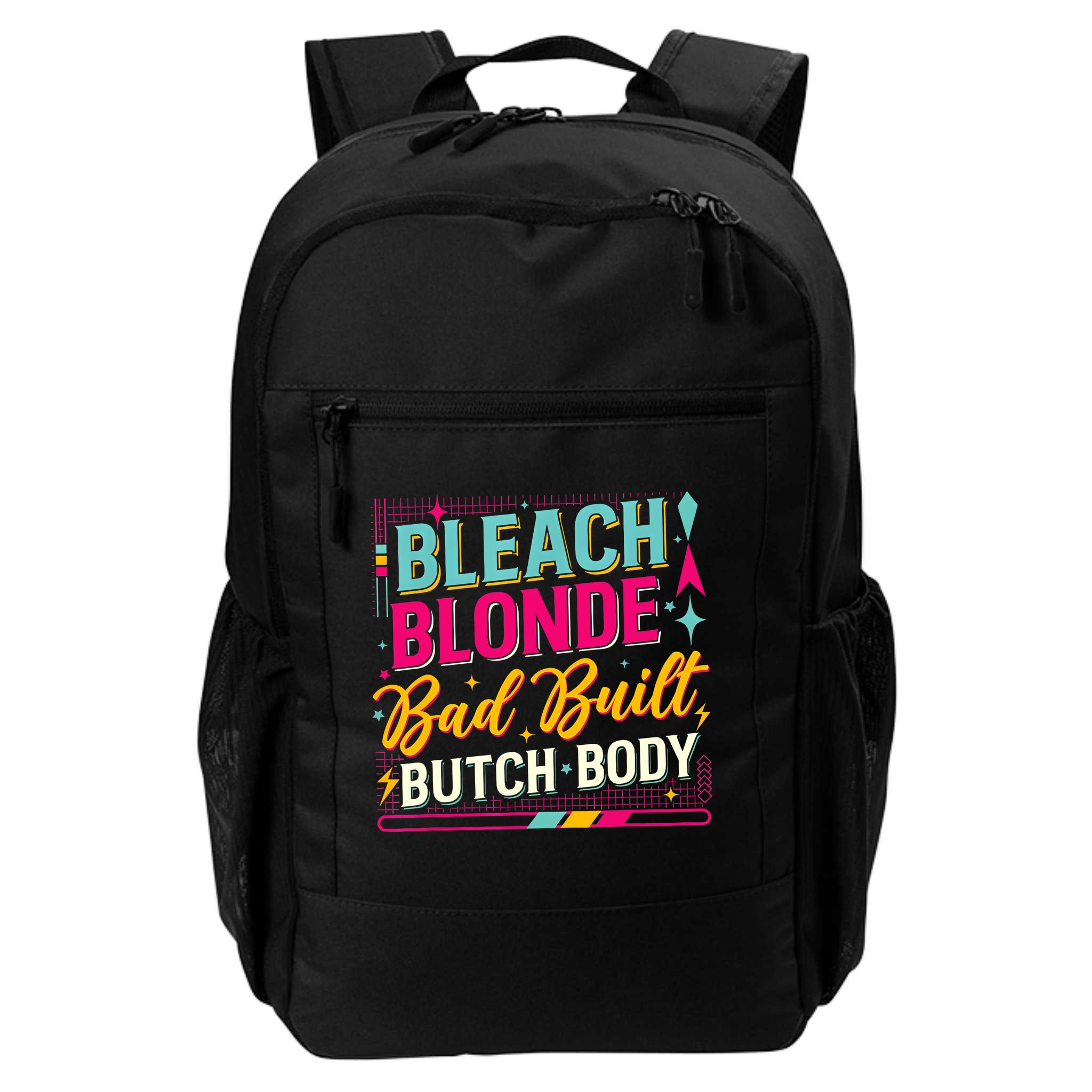 Beach Blonde Bad Built Butch Body Funny Council Backpack