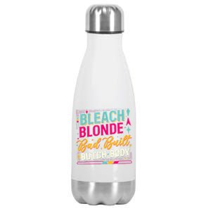 Beach Blonde Bad Built Butch Body Funny Council Stainless Steel Insulated Water Bottle