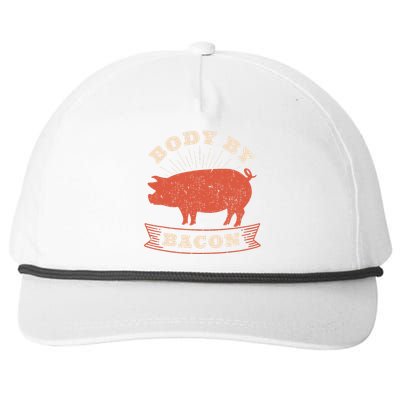 Body By Bacon For Low Carb High Fat Ketogenic Diet Snapback Five-Panel Rope Hat